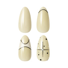 Load image into Gallery viewer, Nano® Buttercream Glow Pressed on Nails - 24pcs with Glue | Yellow Minimal Line Art Fake Nails Set