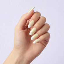 تحميل الصورة إلى عارض المعرض، Nano® Opal French Glow Pressed on Nails - 24pcs with Glue | Instant Gel-Like Shine, Pearl White Glossy Fake Nails Set