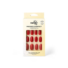 تحميل الصورة إلى عارض المعرض، Nano® Passion Red Pressed on Nails - 24pcs Self-Adhesive | Bold Glossy Red Finish, Vibrant Fake Nails Set