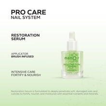 تحميل الصورة إلى عارض المعرض، Nano® Pro Care Nail System – Restoration Serum 10ml | Dual-Applicator Brush &amp; Dropper | Keratin &amp; Vitamin Infused Treatment